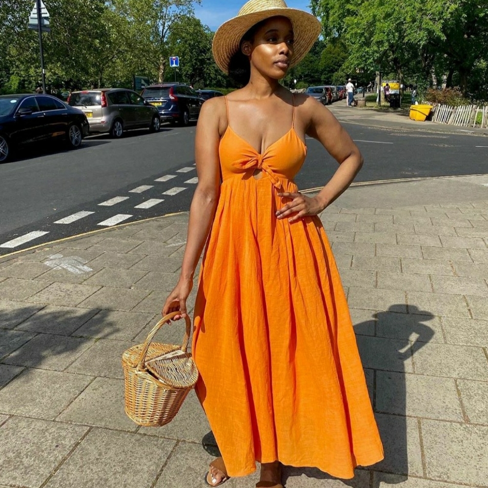 H&M dress with tie detail